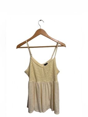Torrid Pale Yellow Lace Bodice Spaghetti Strap Camisole- Size 00